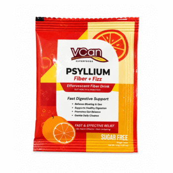 Vcan Psyllium Fiber + Fizz – Orange Flavor