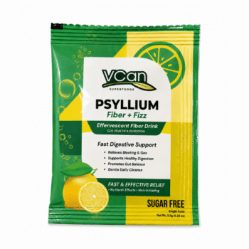 Vcan Psyllium Fiber + Fizz – Lemon Flavor